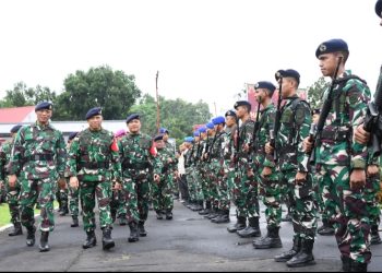Lantamal VIII Gelar Apel Pasukan Dalam Rangka Persiapan Pengamanan PEMILU TAHUN 2024