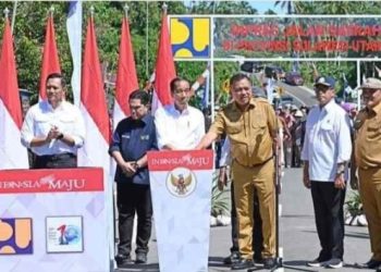presiden Joko Widodo Tiba di Manado Dalam Rangka Peresmian Bendungan Lolak
