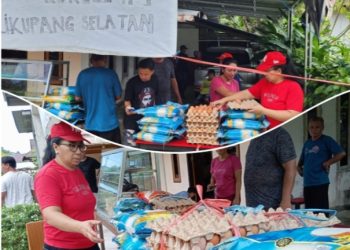 Gerak Cepat Relawan Militan Joune Ganda (RMJG) menyalurkan bantuan berupa sembako