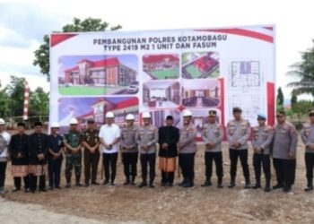 pembangunan Mako Polres Kotamobagu,di awali Peletakan batu Pertama oleh Kapolda Sulut
