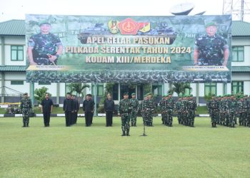 Pimpin Apel Pam Pilkada, Pangdam Merdeka, Jaga Netralitas TNI