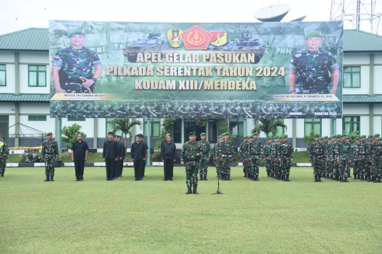Pimpin Apel Pam Pilkada, Pangdam Merdeka, Jaga Netralitas TNI