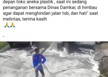 Mafia solar telah merugikan masyarakat pengguna jalan karena tumpahan solar