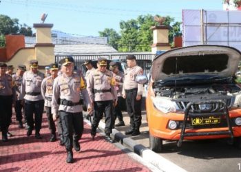 Kapolda Periksa Kesiapan Ranmor Dinas Milik Polresta Manado, Polres Bitung dan Minahasa