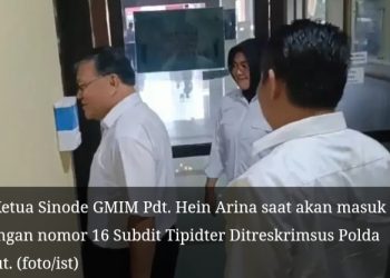 Ketua Sinode Gmim Pdt. Hein Arina datangi Polda Sulut