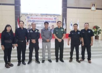 Pelantikan pengurus Dewan Pimpinan Daerah (DPD) Pro Jurnalis Media Siber (PJS) Sulawesi Utara beserta Dewan
