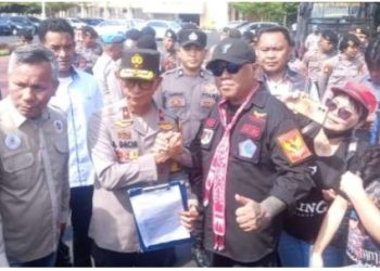 Tonaas Wangko Paesaan Ne Tua Tua Minaesa, Ishak Tambani bersama gabungan LSM dan ormas di Sulawesi Utara sambangi Polda Sulut