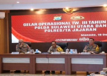 Gelar Operasional Triwulan III Polda Sulut, Bahas Anev Gangguan Kamtibmas hingga Kesiapan Operasi Lilin 2024