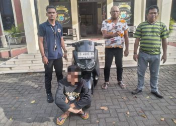 Kapolsek Aertembaga Pimpin Penangkapan Pelaku Penggelapan Sepeda Motor