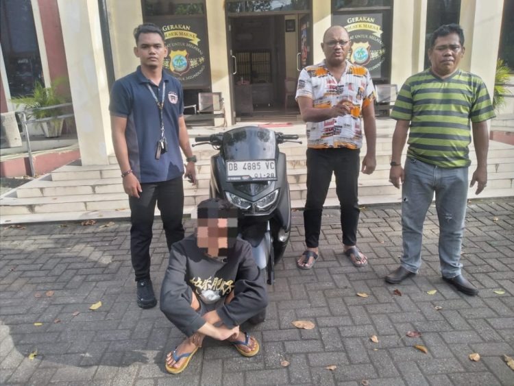 Kapolsek Aertembaga Pimpin Penangkapan Pelaku Penggelapan Sepeda Motor