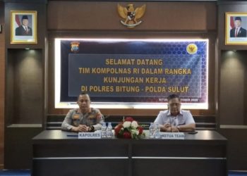 Polres Bitung menerima kunjungan kerja dari Tim Komisi Kepolisian Nasional