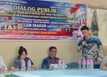 INAKOR GELAR DIALOG PUBLIK “MENUJU PEMILIHAN HUKUM TUA YANG TRANSPARAN, DEMOKRATIS, DAN BERMARTABAT DI SULAWESI UTARA